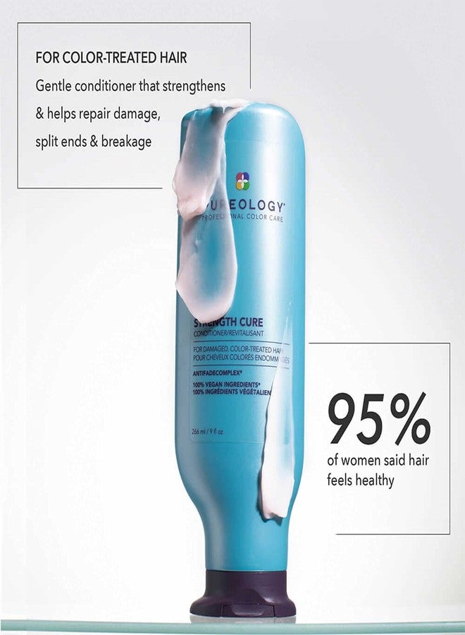 بيورولوجي بلسم بيورولوجي سترينث كيور - للشعر التالف أو المصبوغ، يقوي الشعر ويمنع تقصفه، نباتي وخالٍ من الكبريتات، 1.7 أونصة سائلة - Image 2